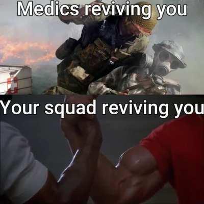 You're revived by the power of manliness alone