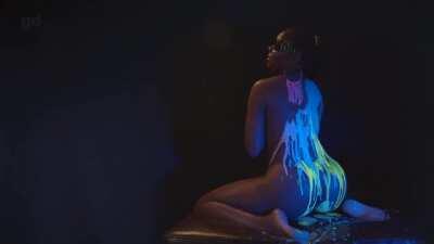 9 Nude Art Ebony Action Body Painting 'Untitled No.9' • GD Films • BMPCC 4K Deep House