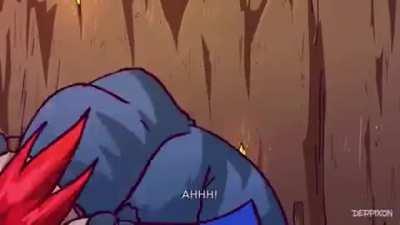 Warrior gets defeated and violated by thieves (Derpixon)