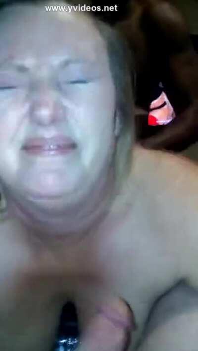 Fucked Hard By BBC she can't even suck his cock