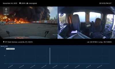 Dashcam of UPS plane crash (with sound) and the driver's reaction