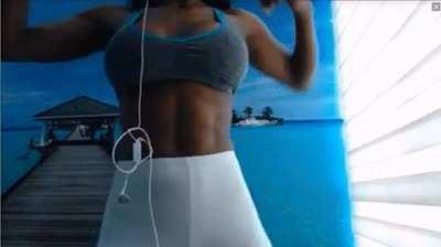 Horny Dominant Ebony Personal Trainer from Colombia Shows Off Her Powerful Legs