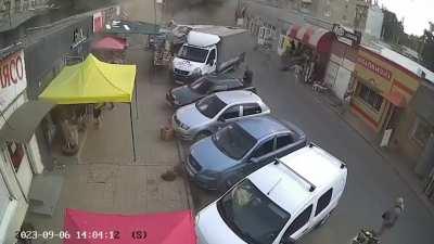 Russian missile strikes market in the city of Kostiantynivka in Ukraine's Donetsk region, killing at least 16 people