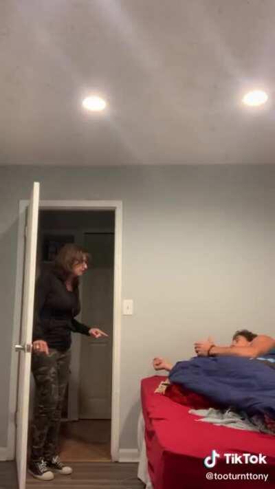 When you two can’t keep it down upstairs.