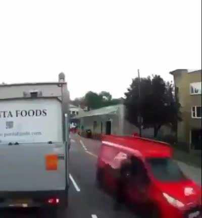 WCGW trying to cross the road without looking where you are going...
