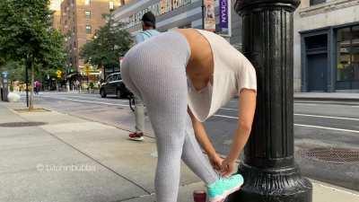 Your view as I tie my shoes