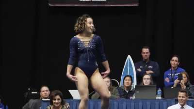 Katelyn Ohashi former UCLA gymnast perfect 10 on floor 2019