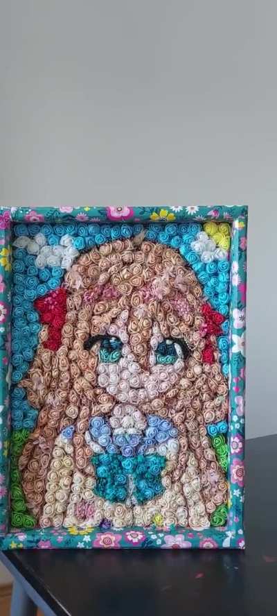 I made a floral portrait of Neuro out of toothpicks and a ton of artificial and dried flowers🌸🌺🌼🌻💐