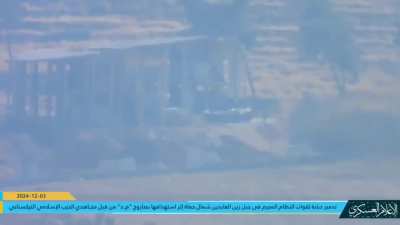 SAA Tank Destroyed by Rebel ATGM Team Near Mount Zeynalabidin, 2024
