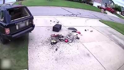 Trying to do a cool skid into the driveway