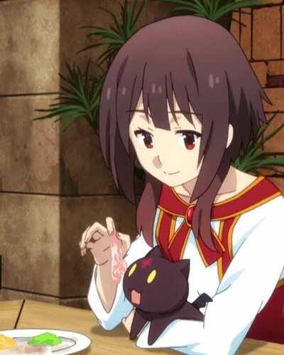 Megumin feeding chumuske