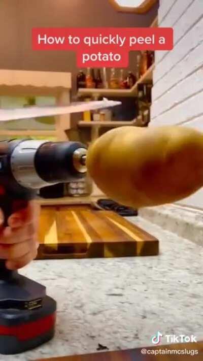 SLPT: best, quickest way to peel a potato