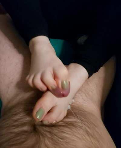 I can never resist her little toes