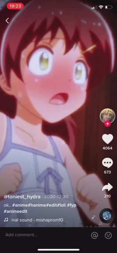 We need to do something about this.... I mean like she looks like a f****** toddler. They are literally sharing CP on TikTok.