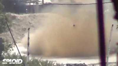 camera man shot by tank