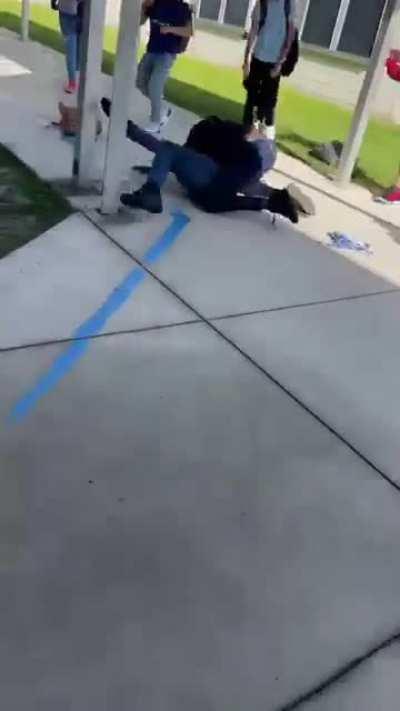 7th grade fight dread head was talking bout waves freind