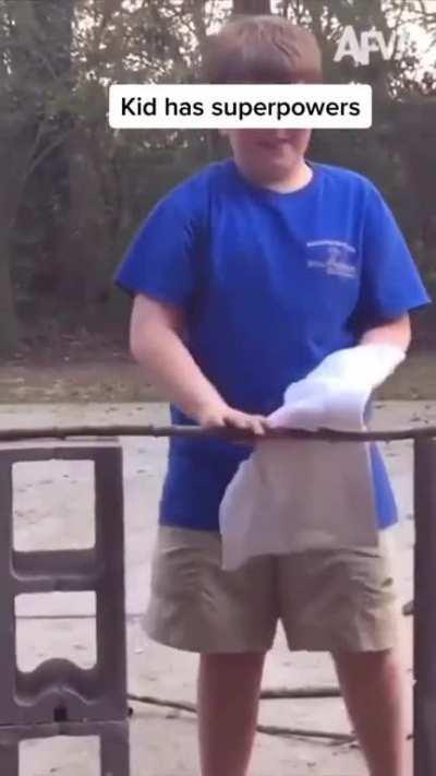 A kid with superpowers