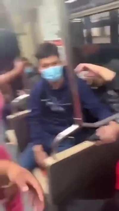 Asian teen bullied by a group of people. No one helped her.