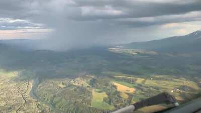Time lapse approach into hidden airstrip