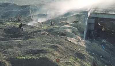 Super close combat footage, FULL Video (UAF under the bridge)