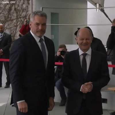 The chancellors of Germany and Austria had a small misunderstanding