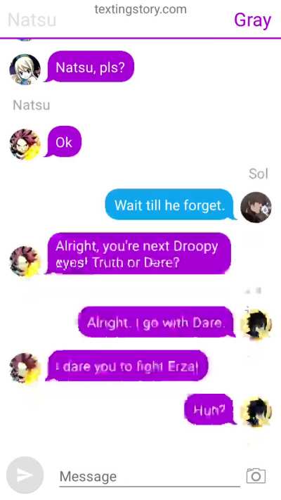 Purple-Verse Texting Story: FT Truth or Dare