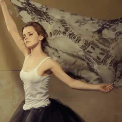 Emma Watson has nice perky tits on that tight body