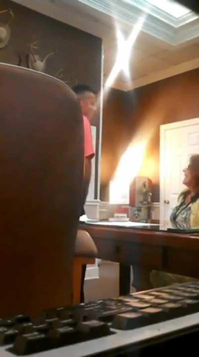 Desi school teacher with principal