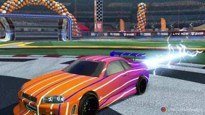 ['99 Nissan Skyline GT-R R34] [Titanium White Filiformer] [Titanium White Lightning] [Black Tunica]