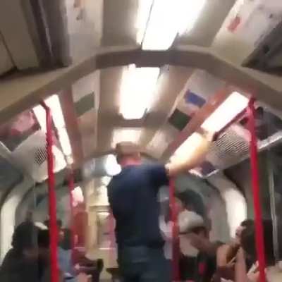 drunk man harrasing a girl gets taught a lesson by a group of guys