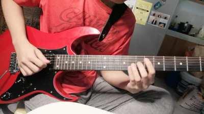 after days of practicing, i can finally play this at 75%. it's my first encounter on sweep picking and hybrid picking so i need your opinion on how to improve more.