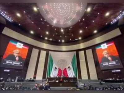 Mexican Congress held a memorial for Marx yesterday, and they played the Internationale .