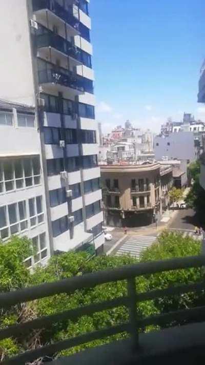 This is Buenos Aires' reaction to the first goal by Lionel Messi from my balcony