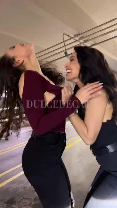 When we walk to our cars after dinner