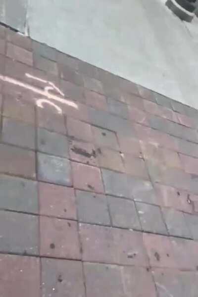 Nazi gets identified and bullied (verbally) in the street.