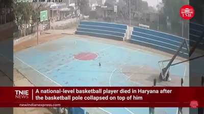 Freaky basketball death