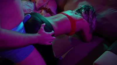 At the end her pants are wet... that's not water 😏😏