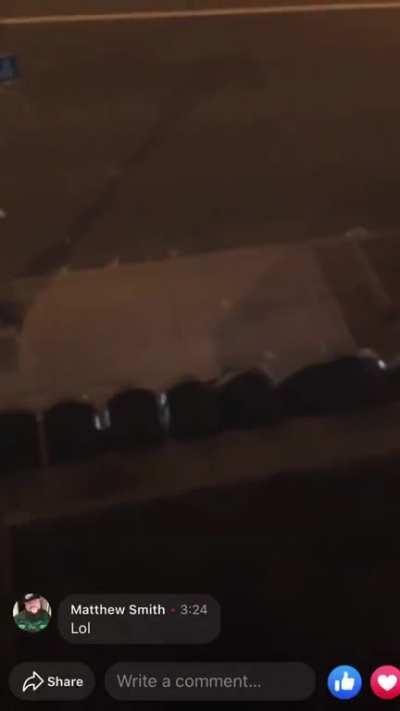 Someone got pepper sprayed from his second floor apt