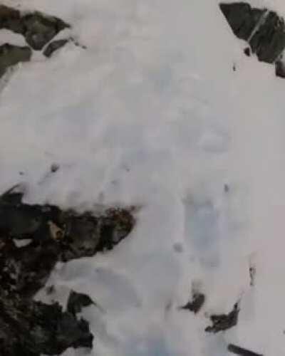 Running on the top of mountain