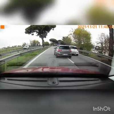 Was quietly traveling with wife and children, the this idiot² appeared