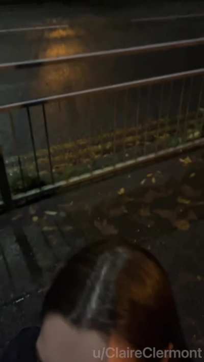 Deepthroating him in public with cars driving past