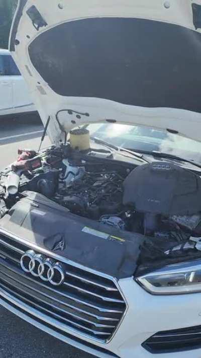 customer states: drove through flood water and now their car doesn't start.