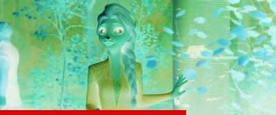 I know someone already posted this illusion, but I'll try with different pic. Just stare the black dot right on Elsa's nose, then you will see it change.