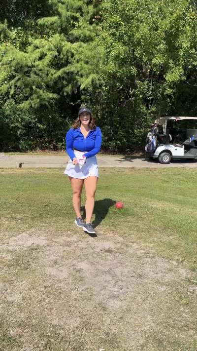 Bet my curves make a bigger distraction than the 18th hole