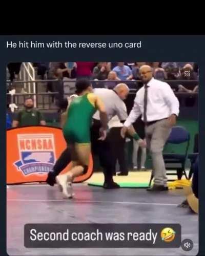 He hit him with the reverse Unu card
