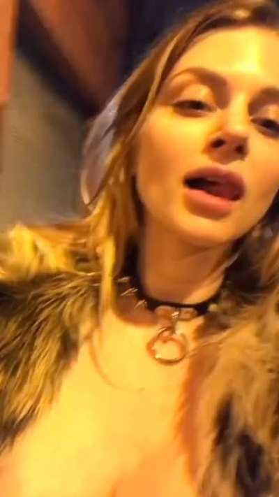 Hot Blonde Revealing In Public And Those Tits Are Wow