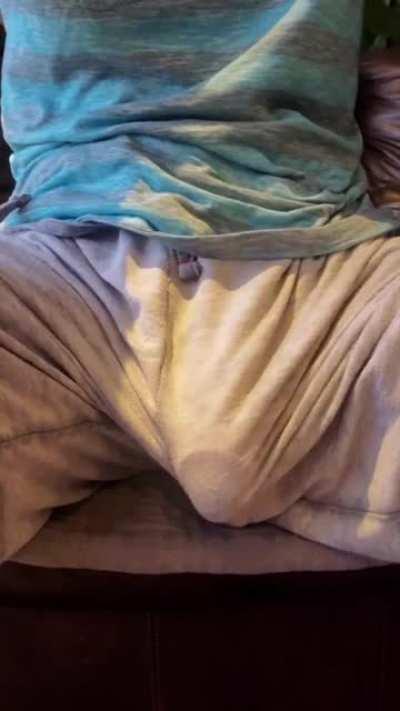 Flexing it through my shorts