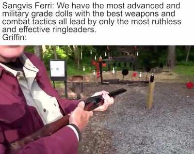 Close up shotgun > fancy robotics