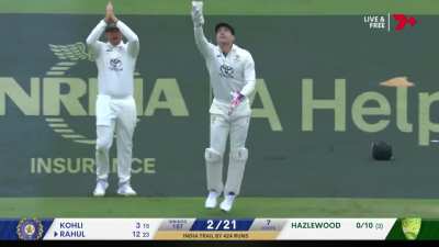 All of Virat Kohli's dismissals in BGT 2024/25 are through outside edge.