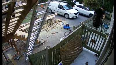 WCGW forgetting to nail a flight of stairs